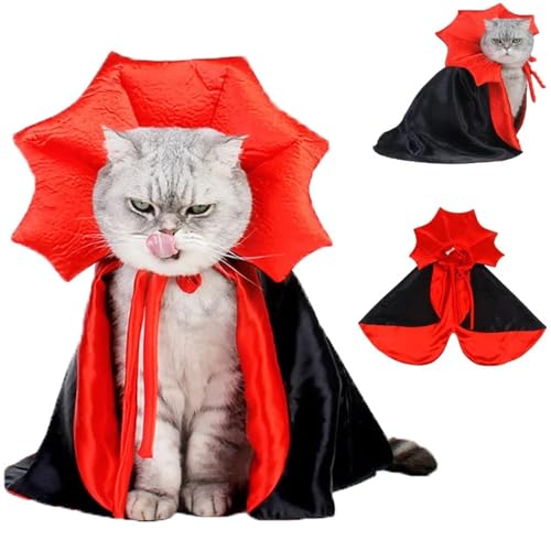 6-Piece Halloween Pet Cape Cloak Red Black B2413