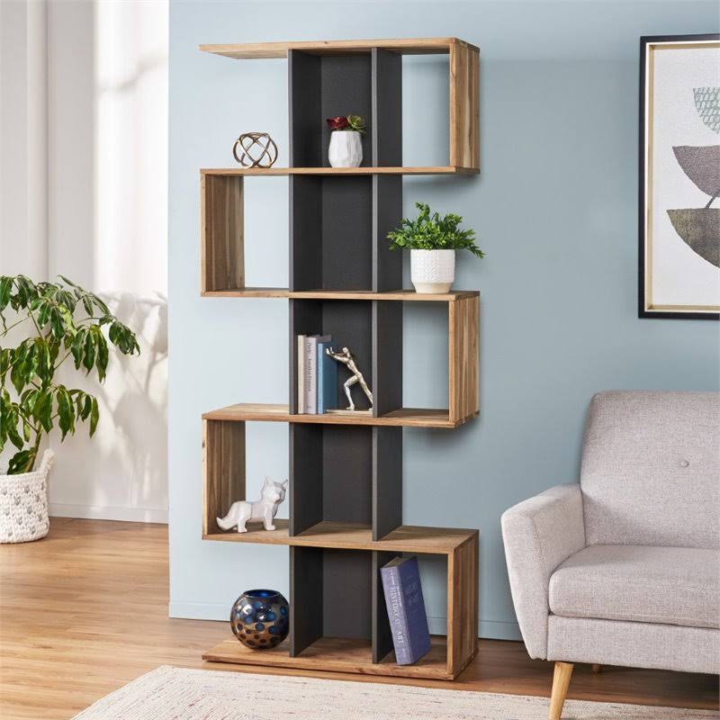 Natural Acacia Wood Bookcase Q650880