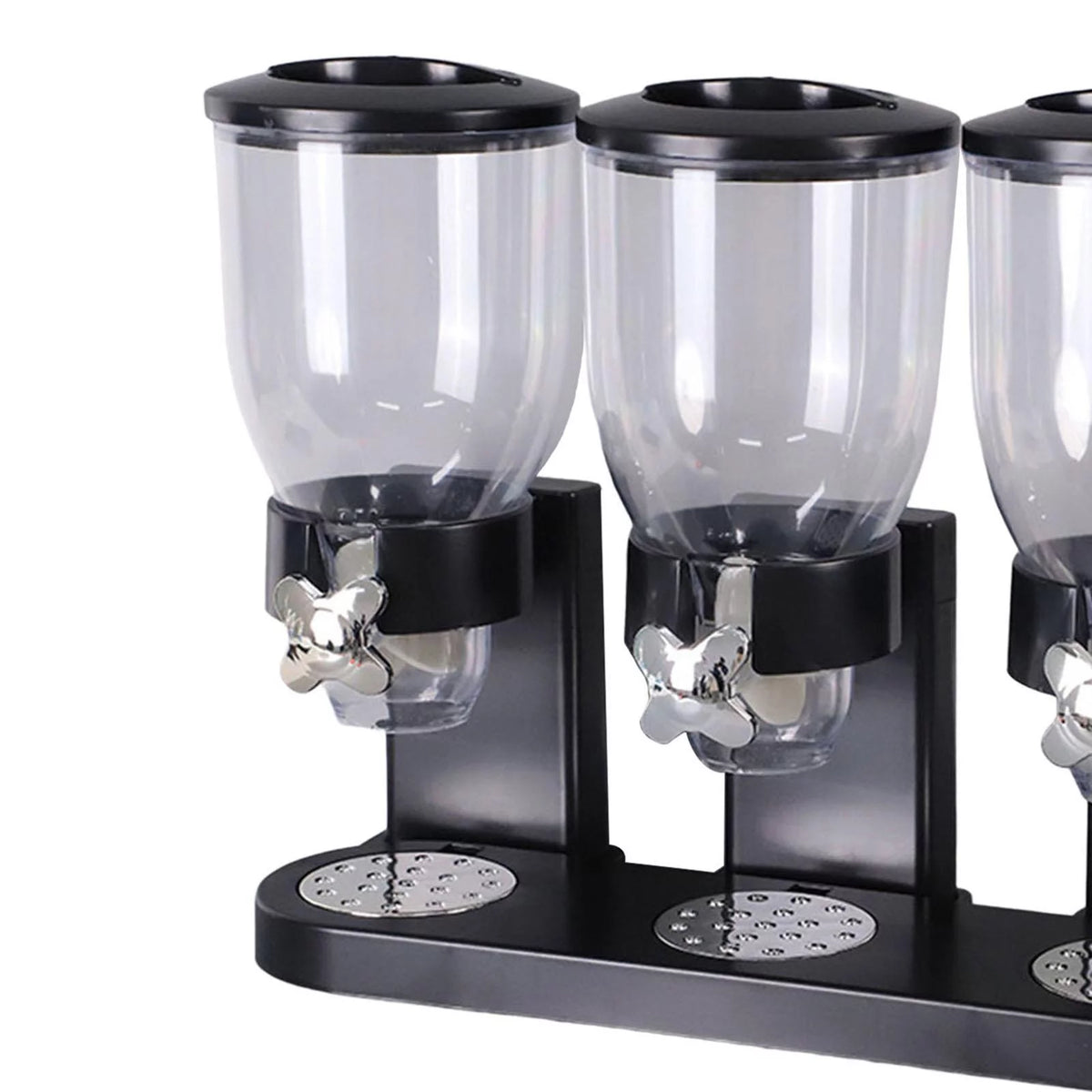Triple Canister Cereal Dispenser Dry Food Storage D458