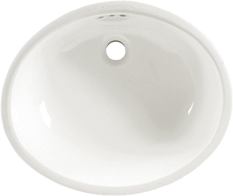 White Under Counter Oval Lavatory Sink Q63293