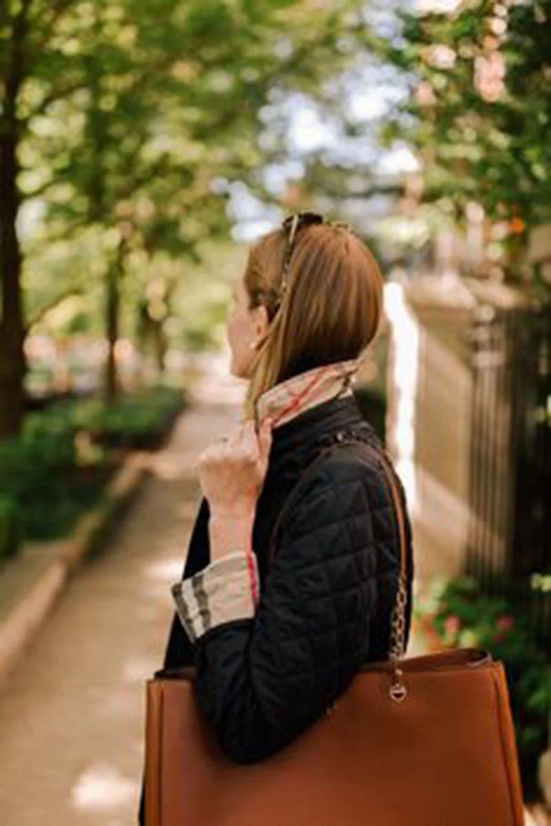 Corduroy Collar Diamond Quilted Barn Jacket N7737