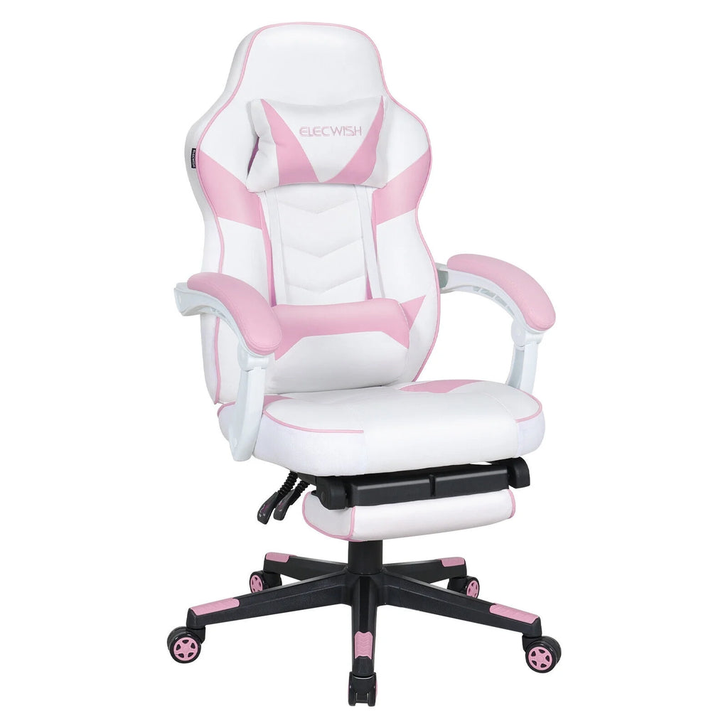 Gray Gaming Chair with Footrest P254068
