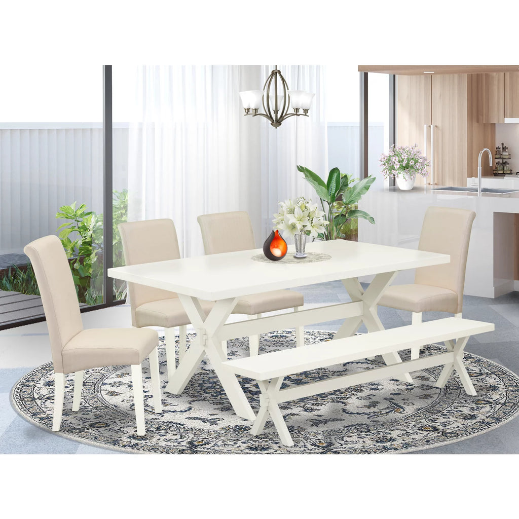 6-Piece Dining Table Set with Bench R26325