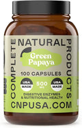 Organic Green Papaya 500mg 100 Capsules D532