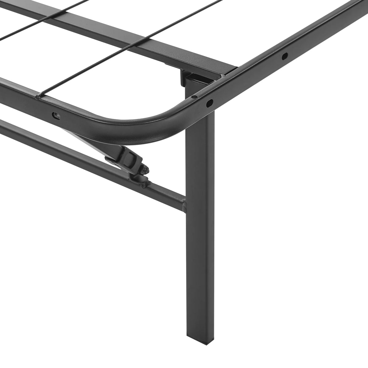 14 Convertible High Platform Metal Bed Frame, Twin/Full, Black G782