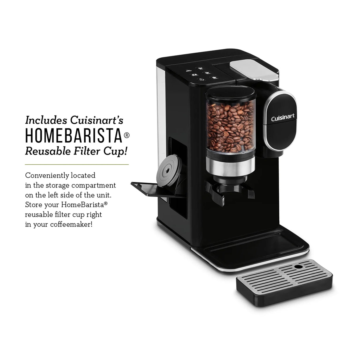 Grind and Brew Single-Serve Coffeemaker Bundle with 3 Single Serve Brew Cups of Coffee W599