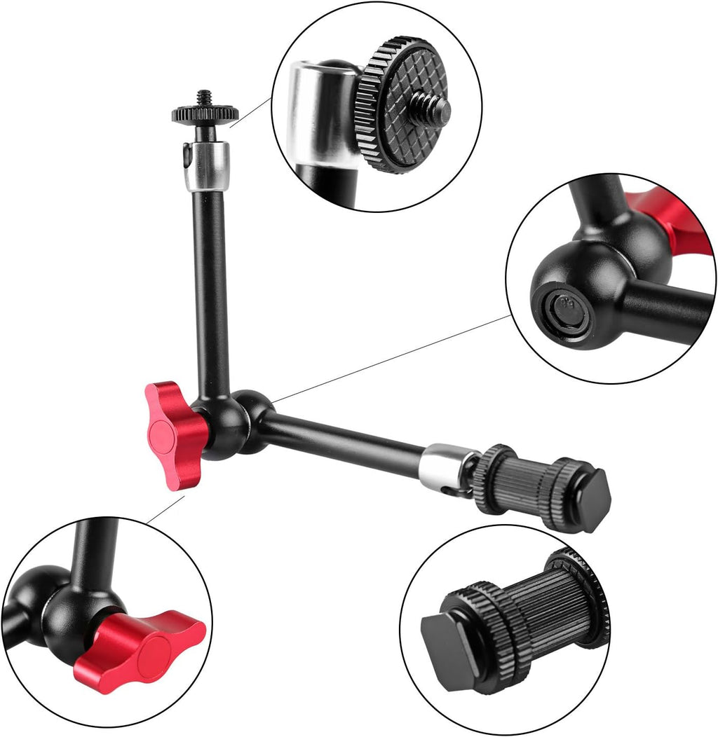11inch Adjustable Articulating Friction Magic Arm with Large Super Clamp V778076