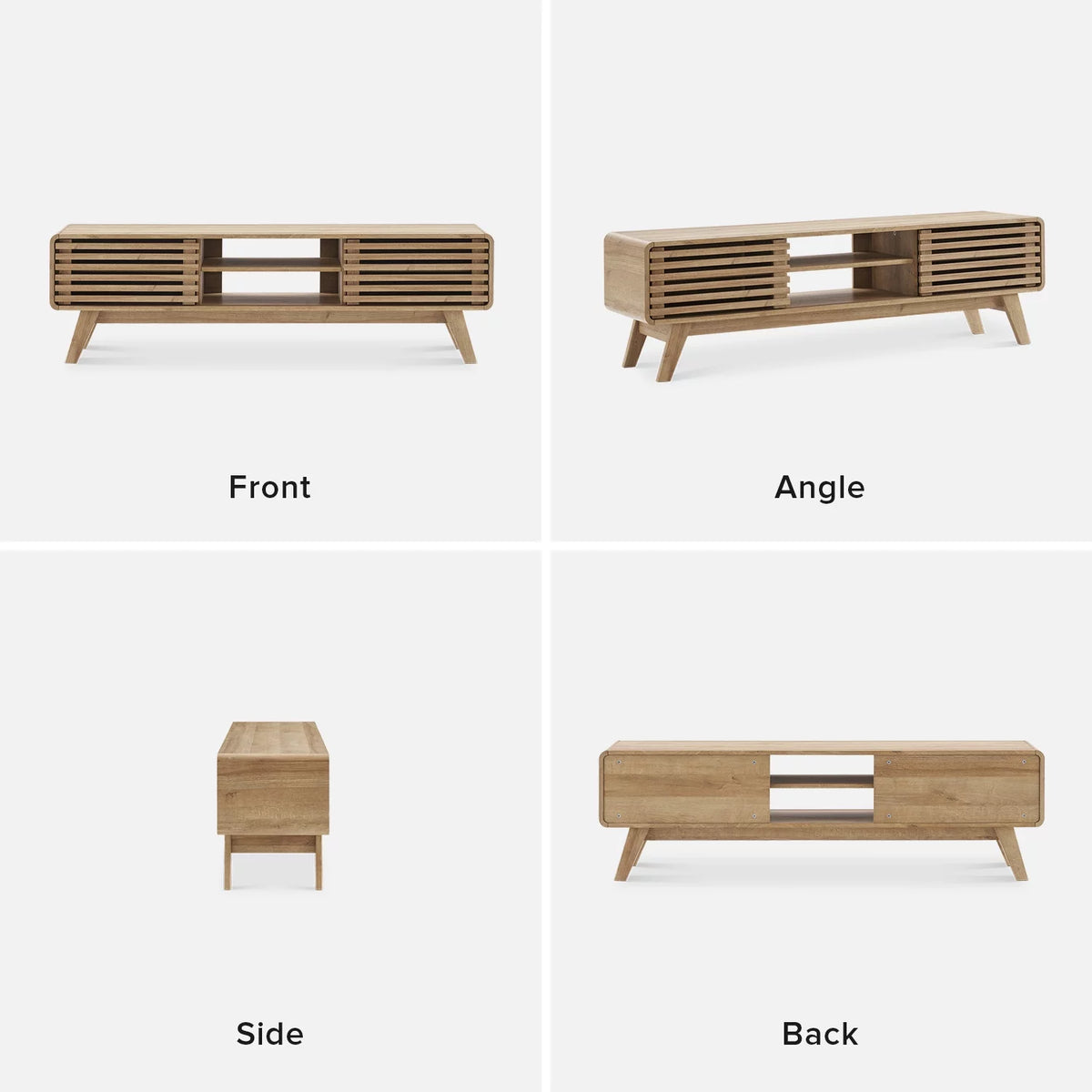 59" Oak TV Stand Console Q906885