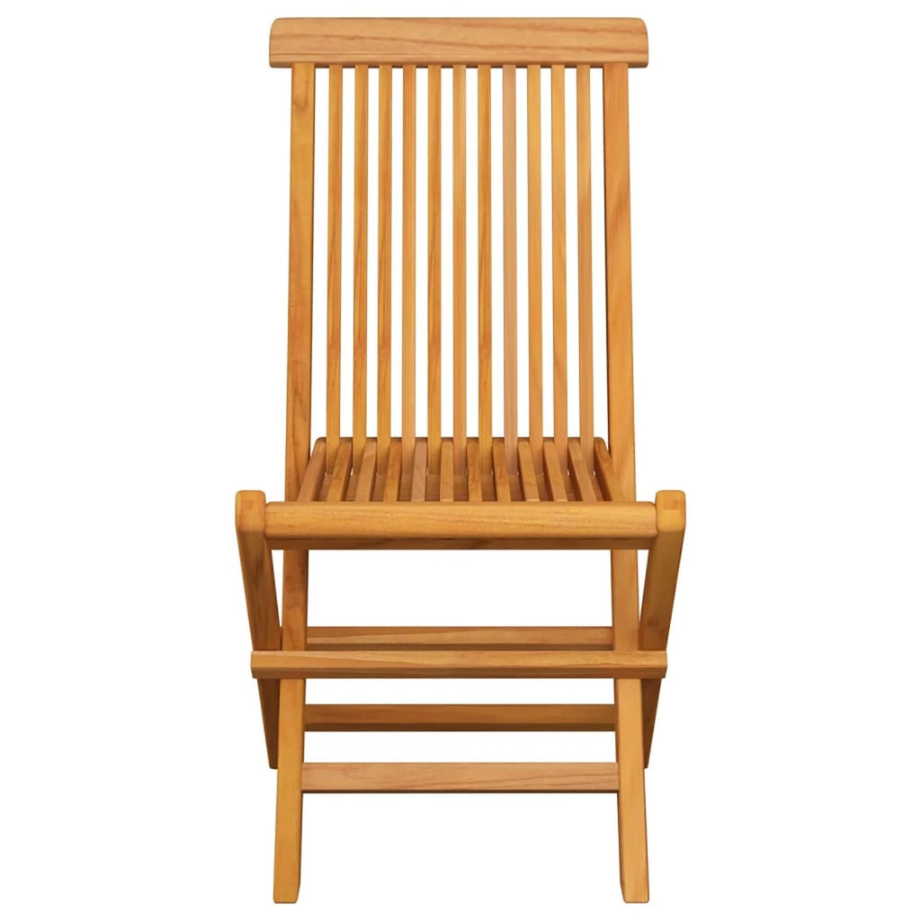 Set of 8 Gray Cushion Teak Wood Foldable Outdoor Dining Chairs K22957