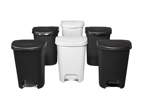 13 Gallon Black Touch Top Trash Can K9986