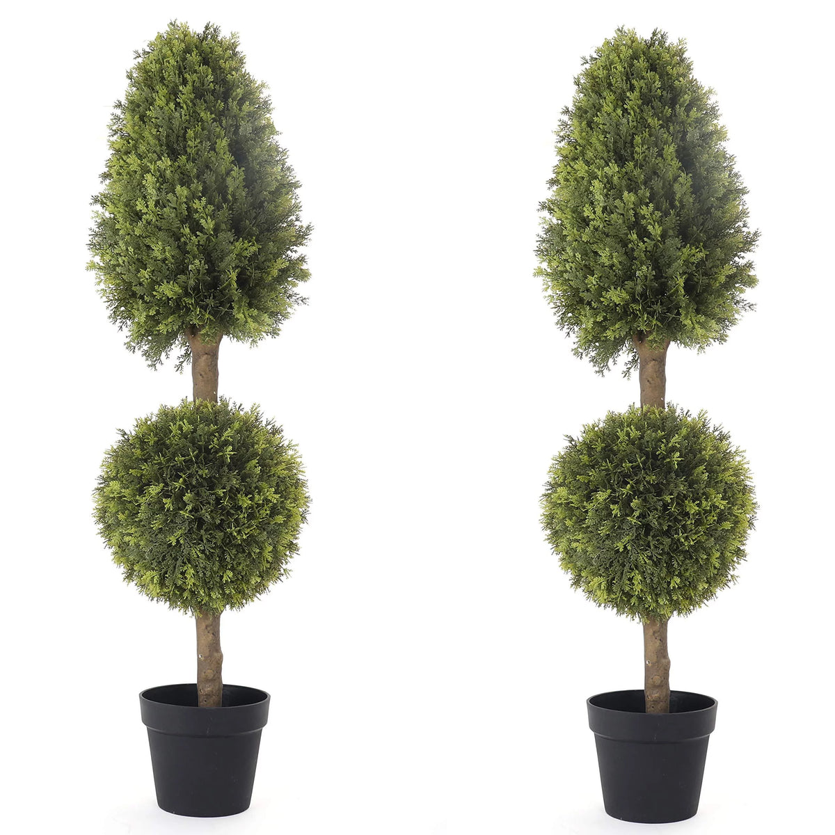 Artificial 4' Topiary Ball Tree 2 Pack Z7099