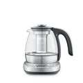 1.0L Brushed Stainless Steel and Glass Compact Kettle H785