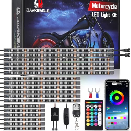 12Pcs Motorcycle LED Light Kit with Brake Light Turn Signal E874