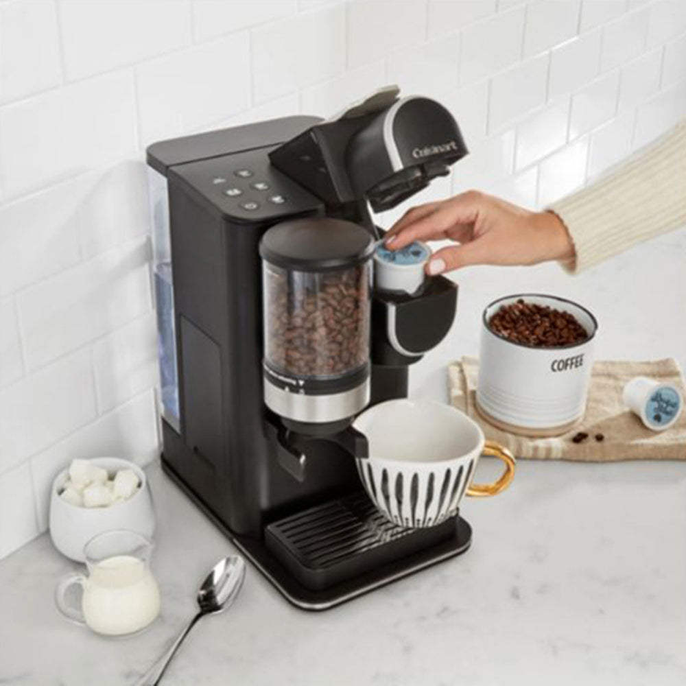 Grind and Brew Single-Serve Coffeemaker Bundle with 3 Single Serve Brew Cups of Coffee W599