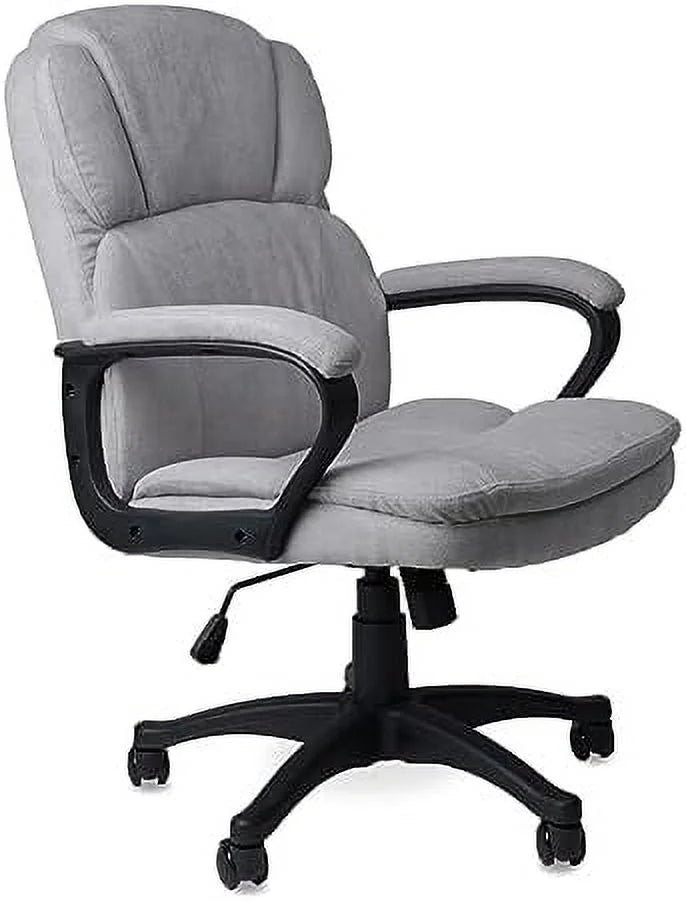 Ergonomic Upholstered Swivel Office Chair with Headrest and Armrest S137045