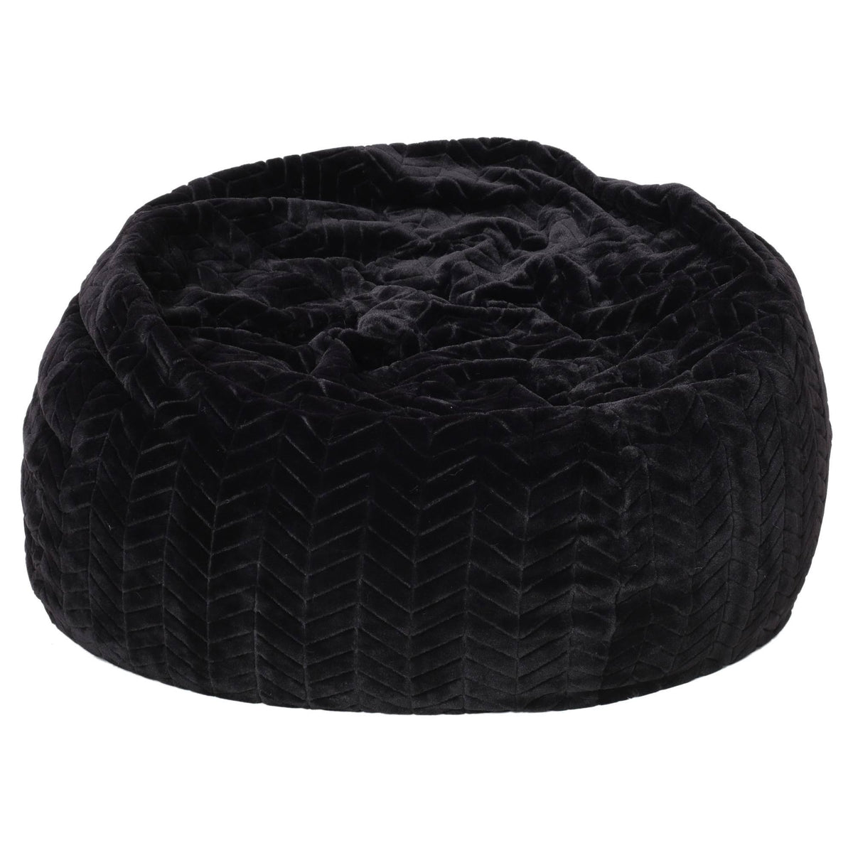 Black Faux Fur Bean Bag L402777