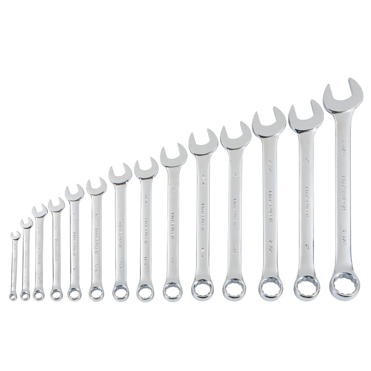 Fully Polished SAE Combination Wrench Set, 14-Piece H4249