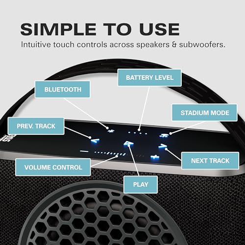 Wireless Portable Subwoofer with Carry Strap N829412