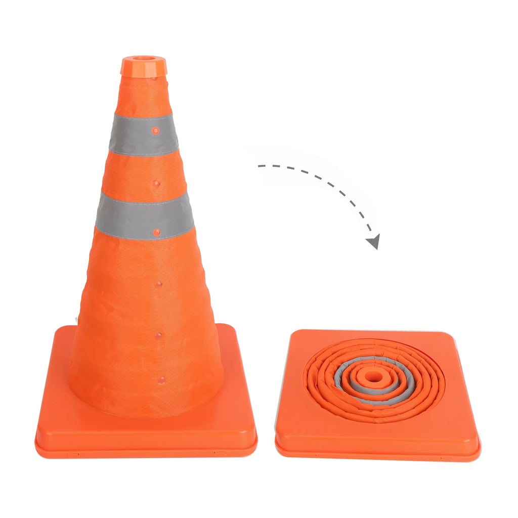 Collapsible Reflective Emergency Safety Cone 3 Pack Plastic A44251