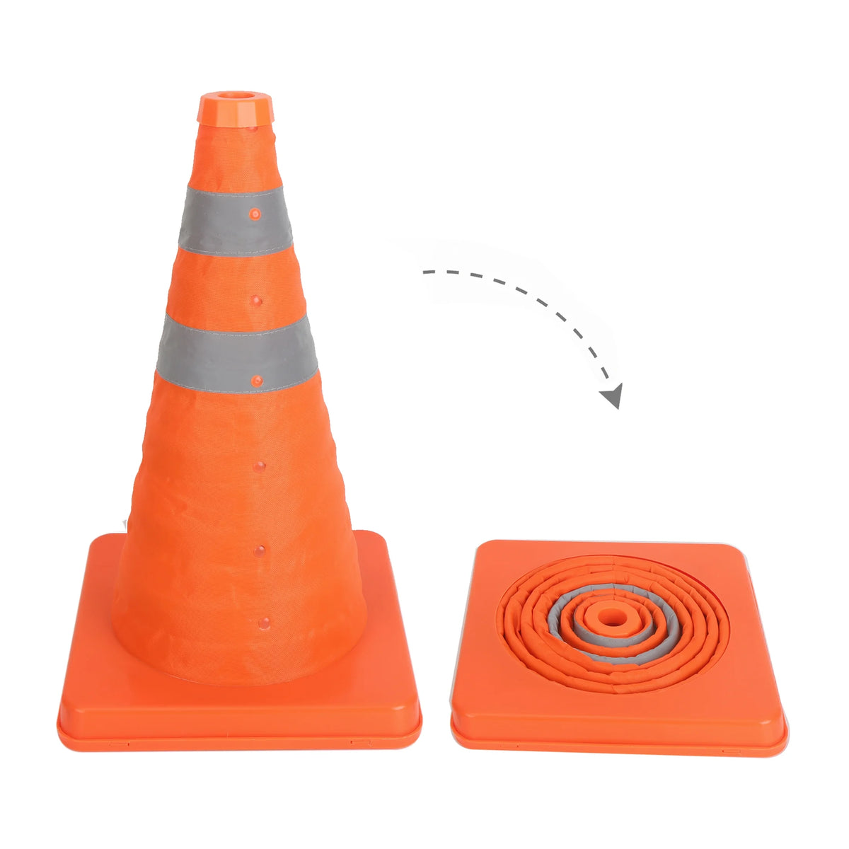 Collapsible Reflective Emergency Safety Cone 3 Pack Plastic A44251
