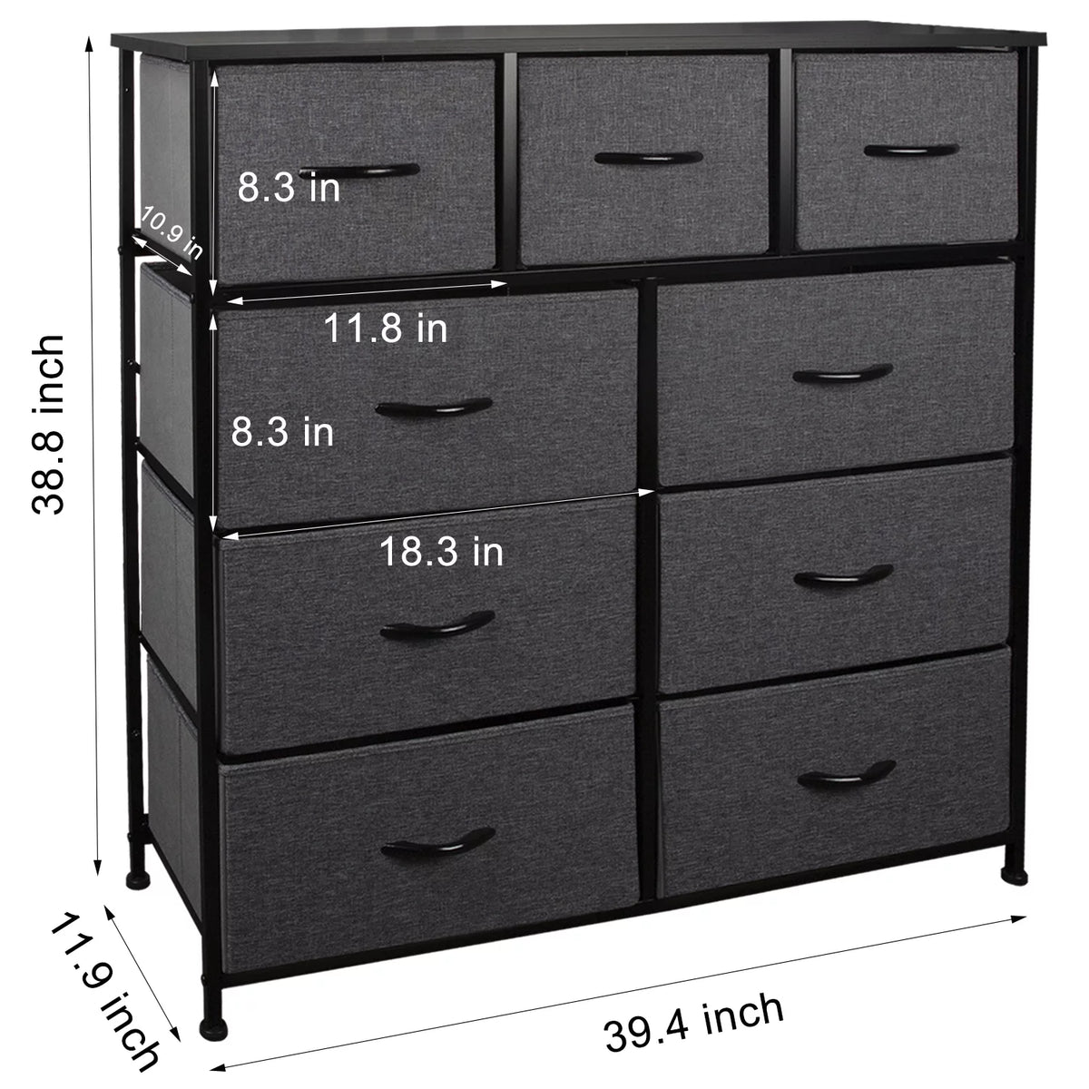 5 Drawer Fabric Dresser Storage Tower A34011