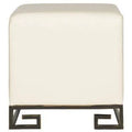 Cream Accent Ottoman X292587