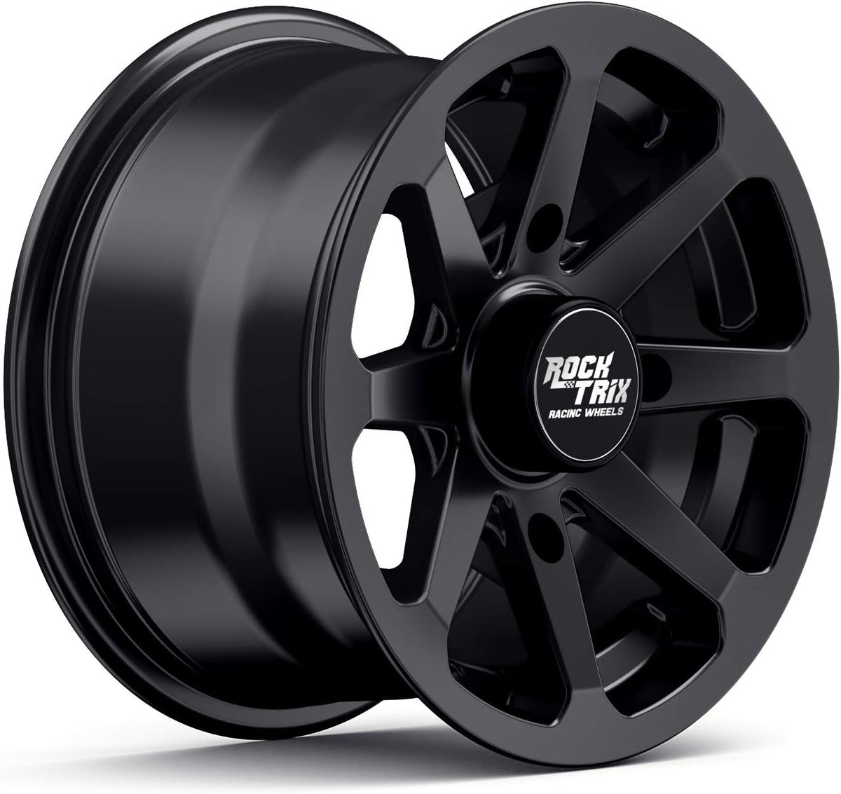 12in Matte Black ATV Wheel Rim 4x137 5+2 Offset Single Pack of 2 B73307