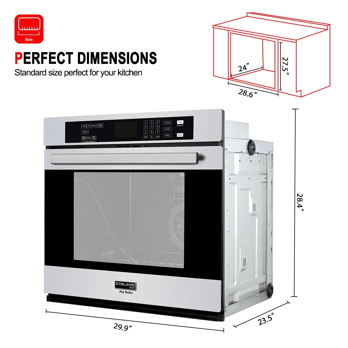 30'' Electric Wall Oven 5.0 Cu.ft. Self-Cleaning Stainless Steel I17857