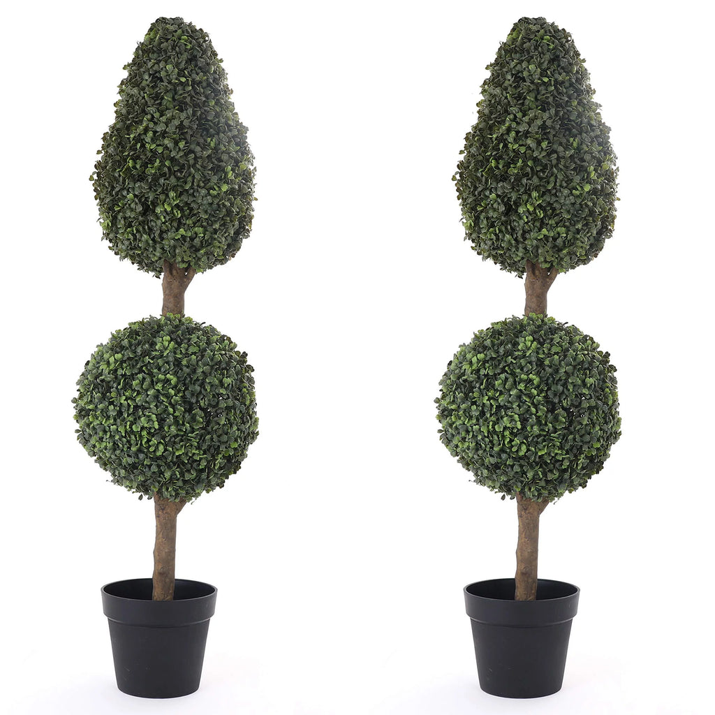 Artificial 4' Topiary Ball Tree 2 Pack Z7099