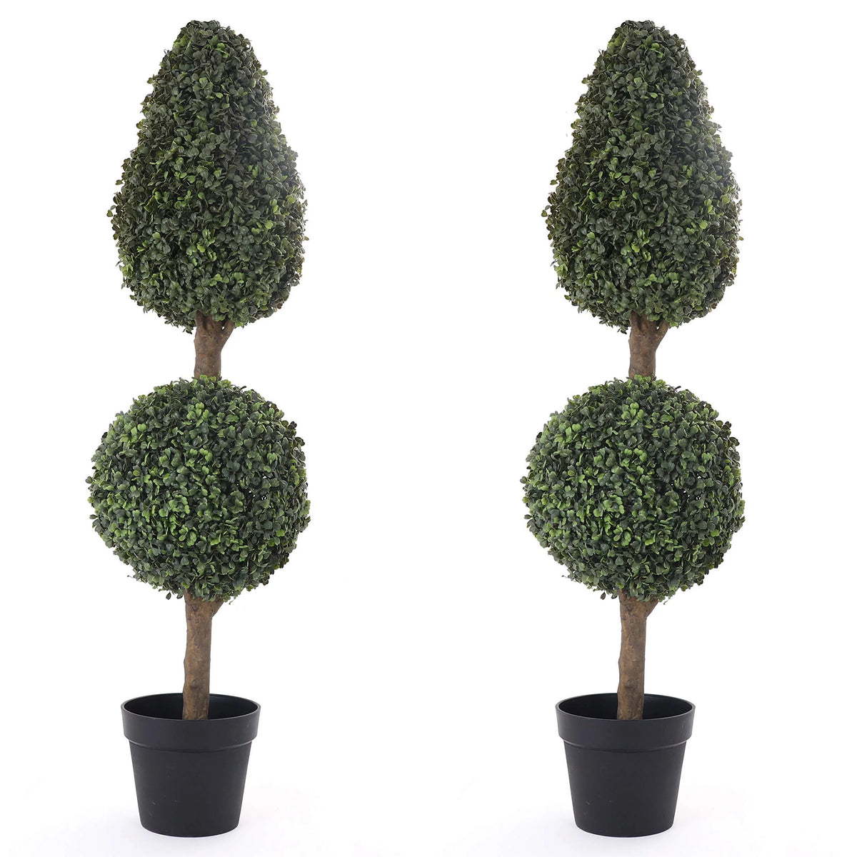 Artificial 4' Topiary Ball Tree 2 Pack Z7099