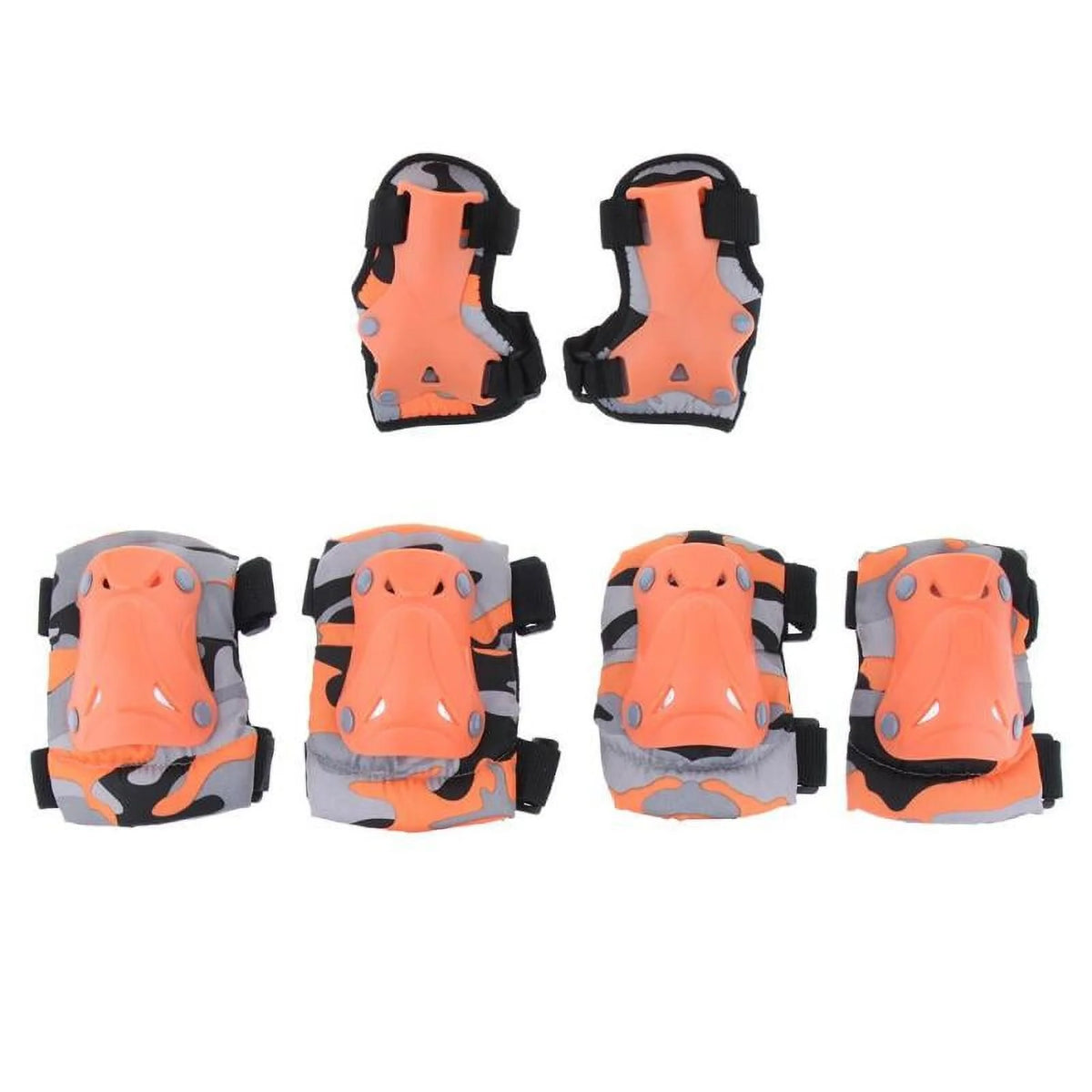 Orange Knee Elbow Hand Pads Set U721