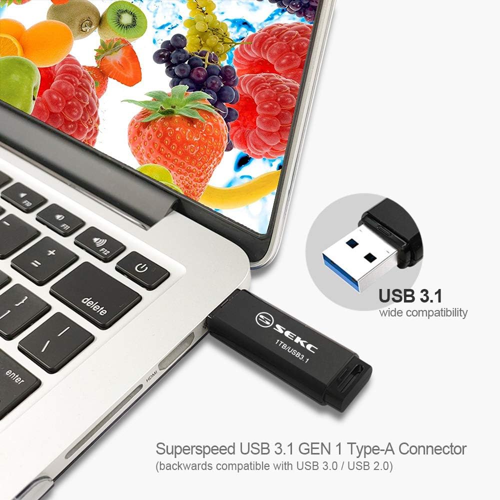 1TB USB 3.1 Flash Drive, Black K15359