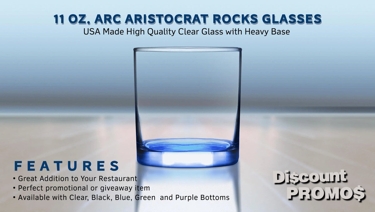 Blue 10 Pack Rocks Glasses T889