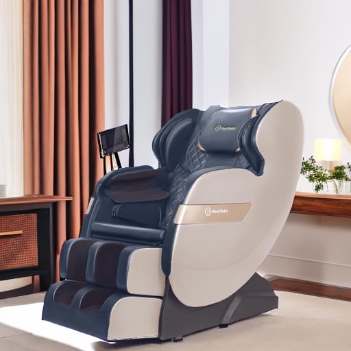 Full Body Dual-core S Track Shiatsu Massage Recliner with Zero Gravity, APP, LCD, Heat, Bluetooth, Black L39625