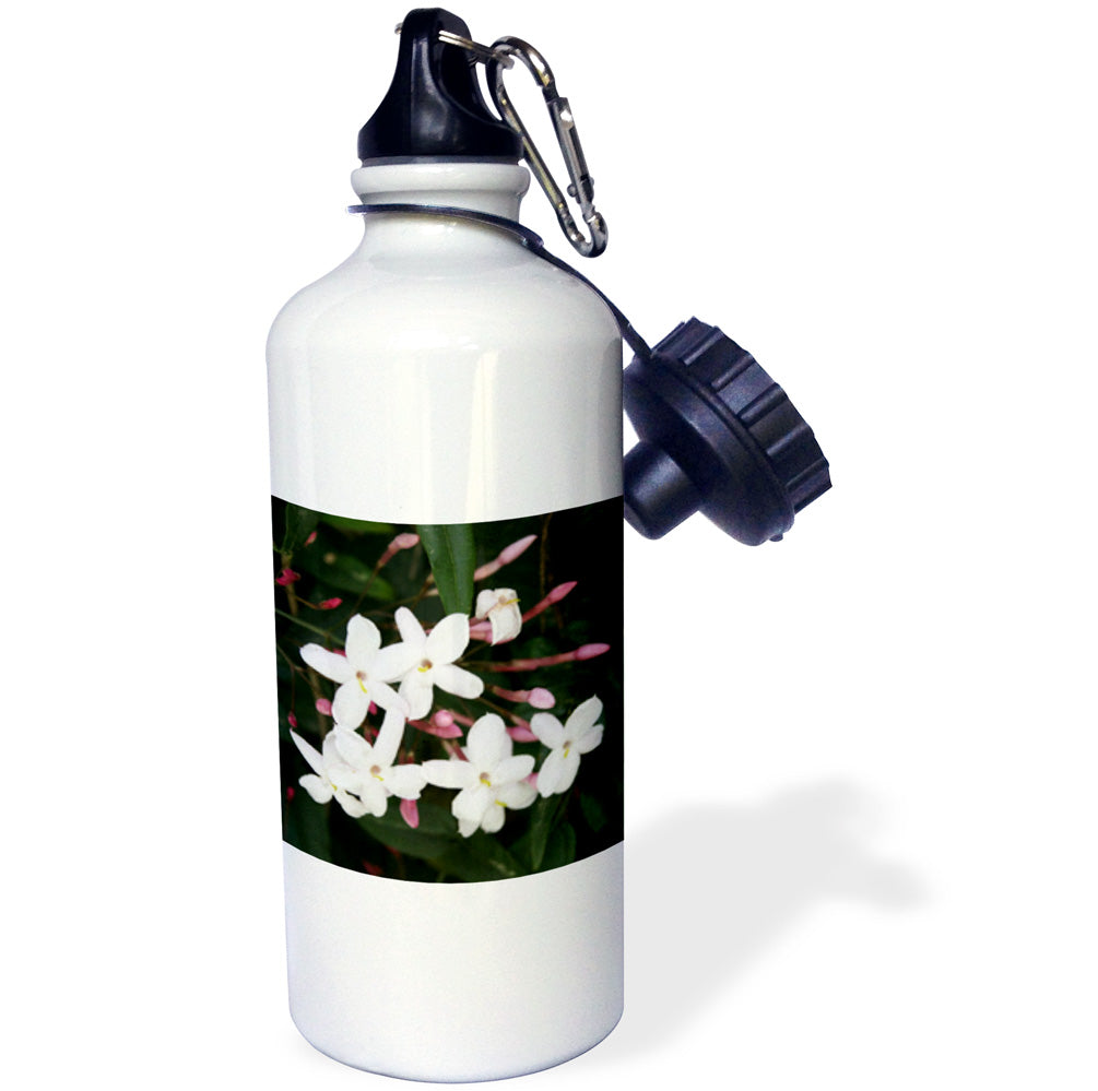 White Flower Jasmine Sports Water Bottle T236