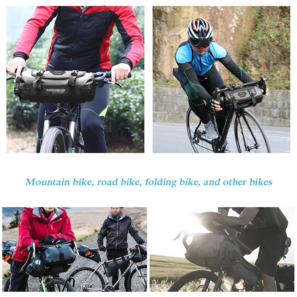 Waterproof Cycling Bike Front Frame Pannier Dry Bag with Roll Closure 3L-7L U26753