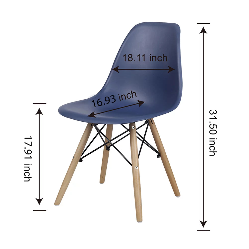 Blue Wood Legs Indoor Dining Chair U970