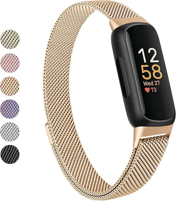Stainless Steel Metal Mesh Loop Adjustable Magnetic Wristband Straps E341