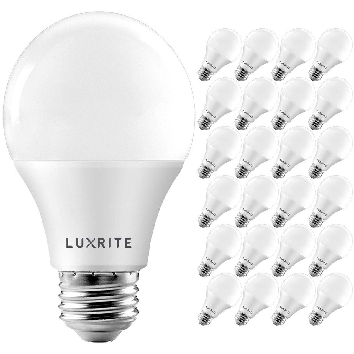 A19 LED Dimmable Light Bulb 9W 4000K 800 Lumens E26 24 Pack J53627