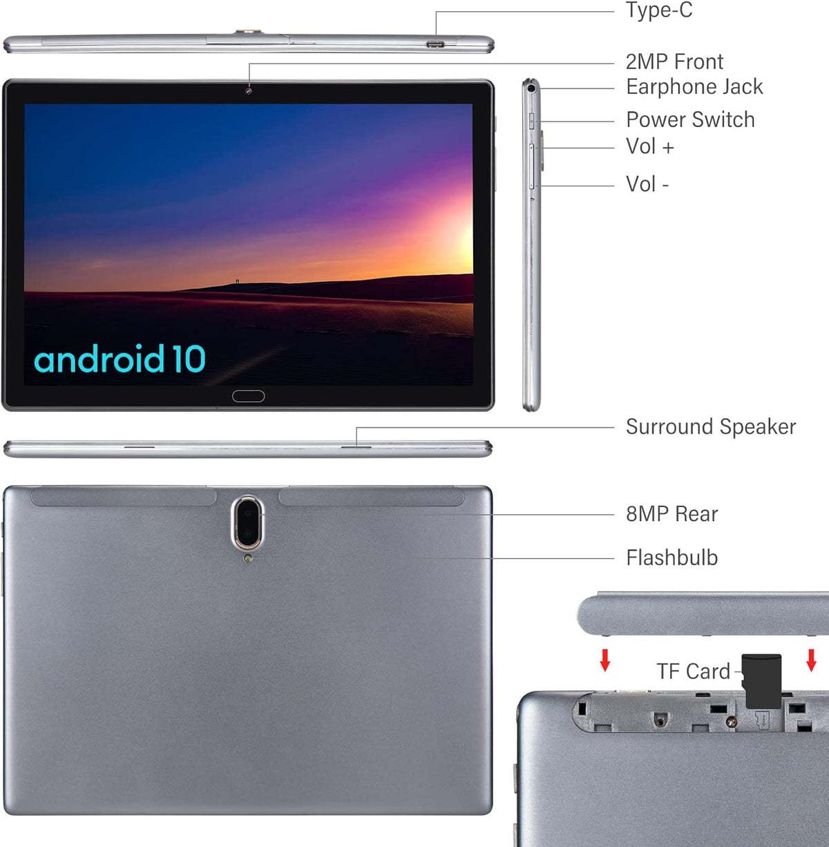 10 inch Android Tablet with 32GB Storage Y909