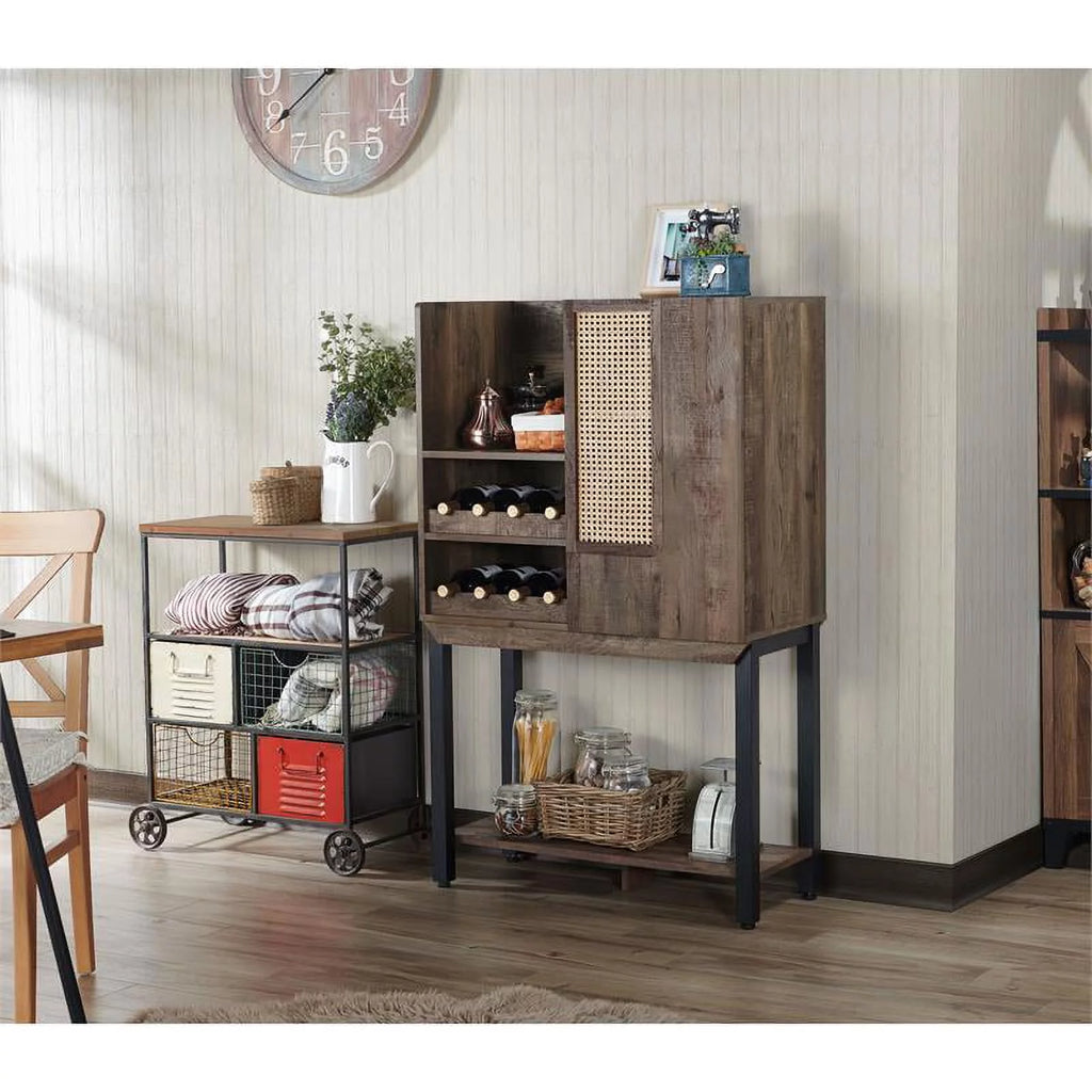 Wood 8-Bottle Wine Cabinet Y406