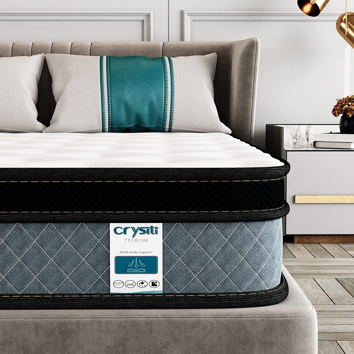 King Size Memory Foam Innerspring Hybrid Mattress X35066