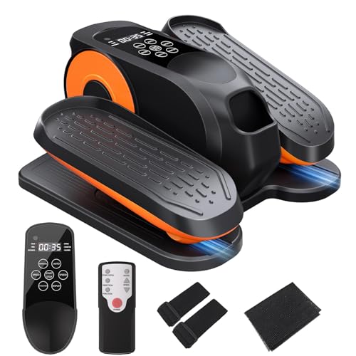 Under Desk Elliptical Machine, Quiet Portable Mini Electric Seated Pedal Exerciser, 12 Adjustable Speeds F6611