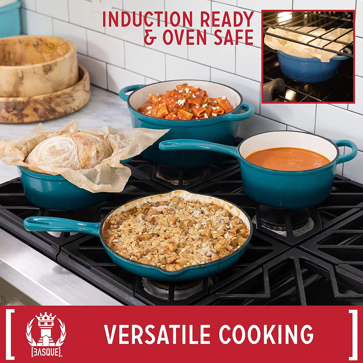 Enameled Cast Iron Cookware Set 7-Piece Set Z607