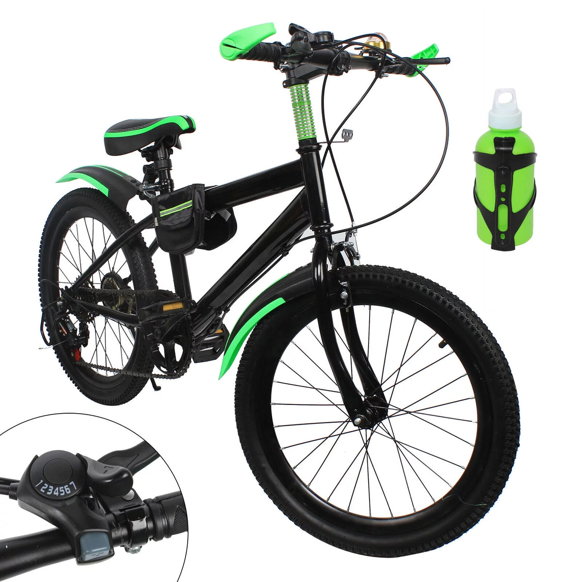 20 Kids Bike 7 Speed High Carbon Steel Mountain Bike E6083