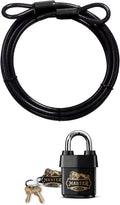 Braided Steel Cable with Looped Ends, 15 ft., 3/8 in. Diameter, Pack of 2 Y690