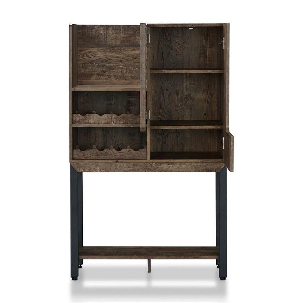 Wood 8-Bottle Wine Cabinet Y406