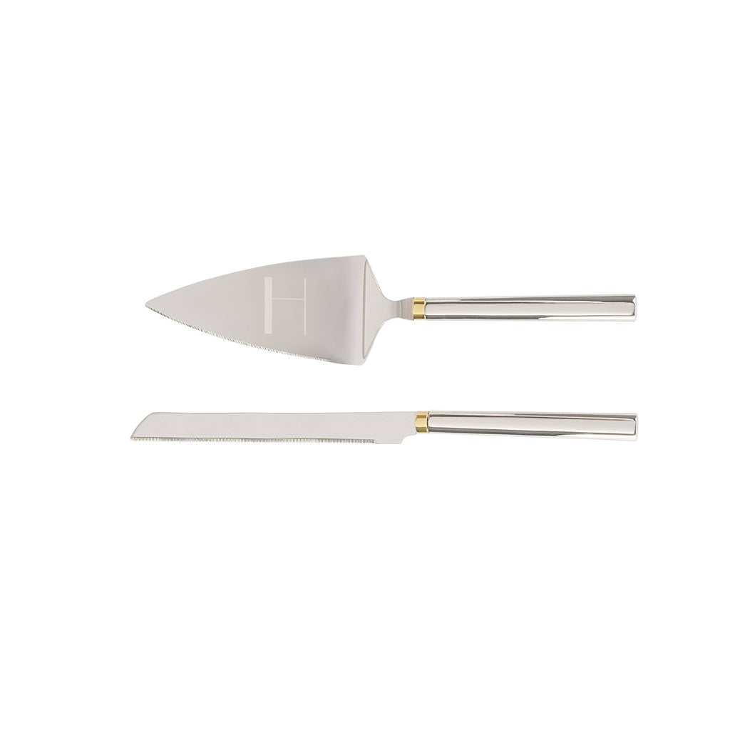 Gold Champagne Flutes and Cake Serving Set P2161