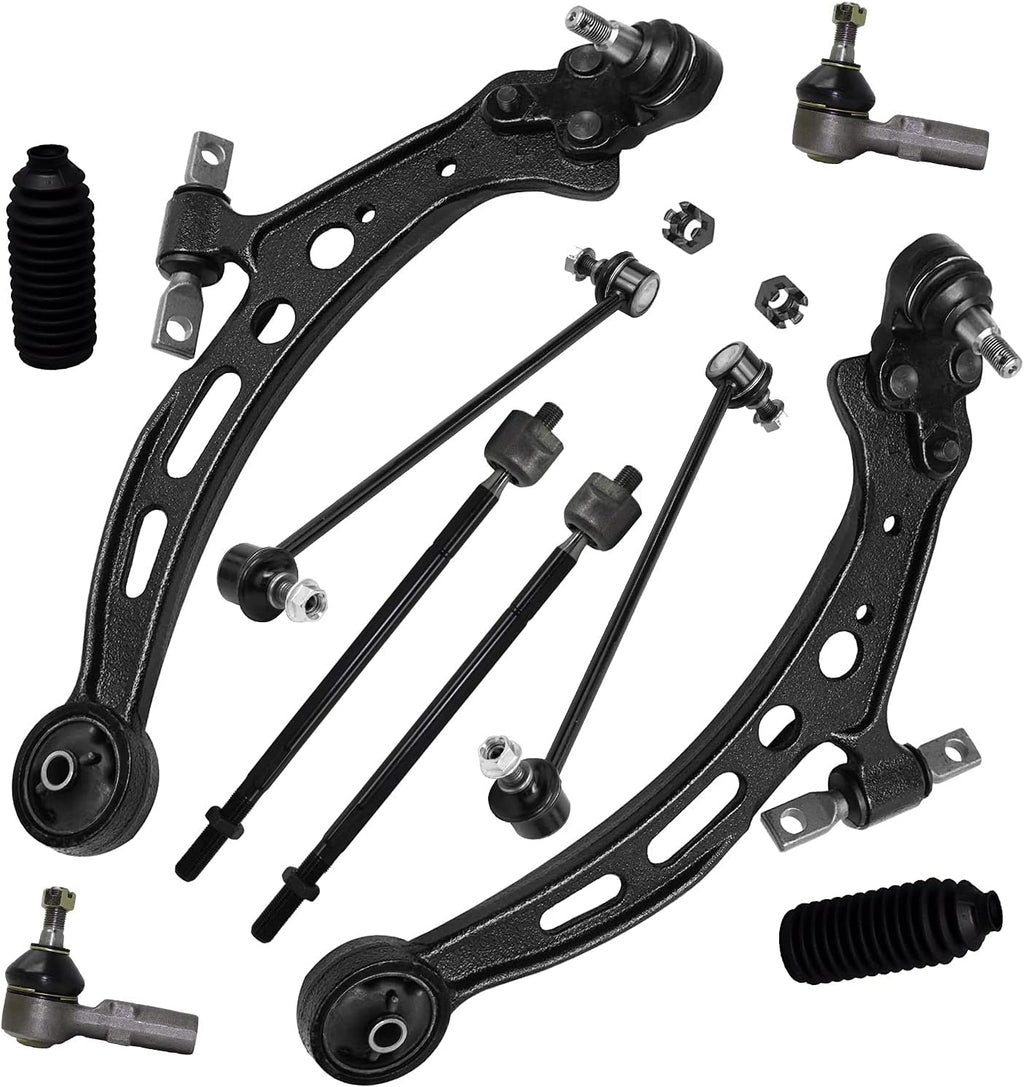 Front Lower Control Arm Ball Joints Tie Rods Sway Bars 10pc Set N838177
