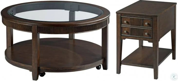 Warm Espresso Round Cocktail Table S803